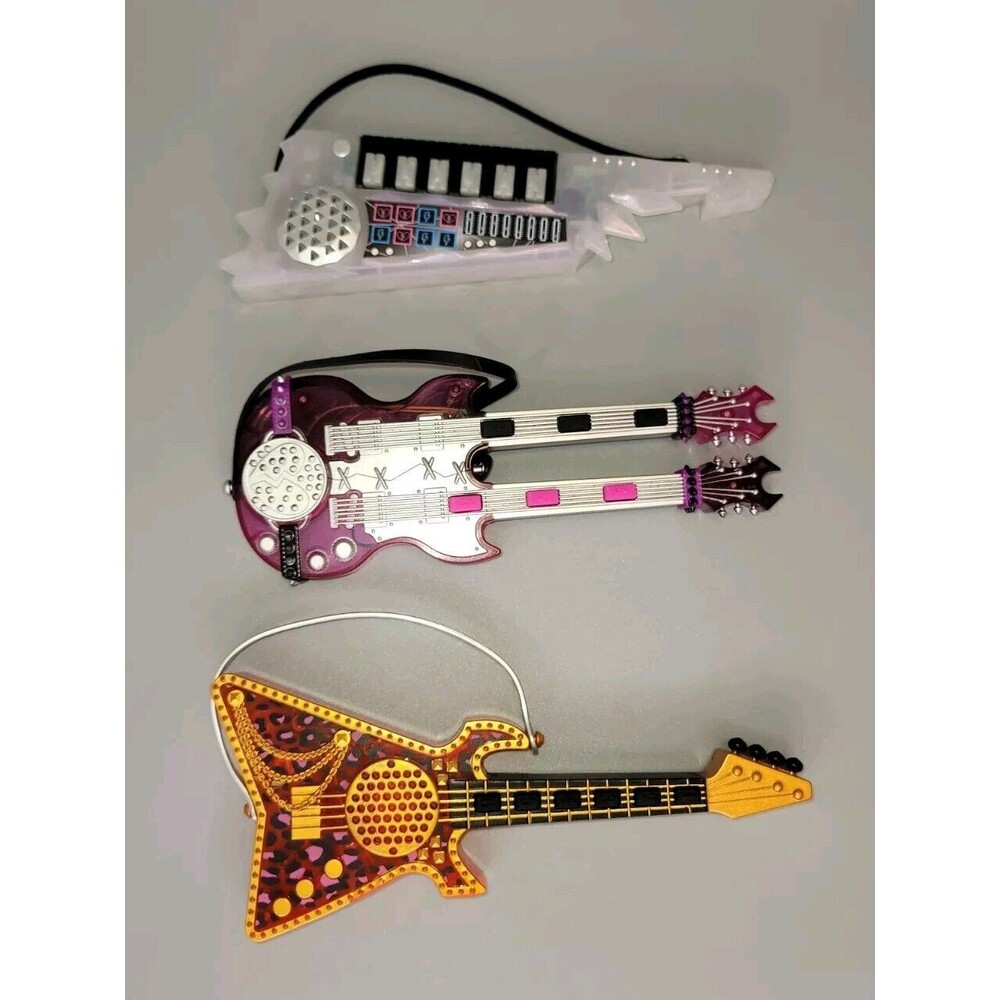 LOL Surprise Guitars Keytar Accessories Lot 3 OMG Remix Doll Tested Working